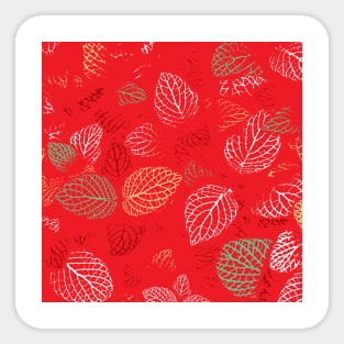 Autumn, Leaves Pattern 12 Sticker